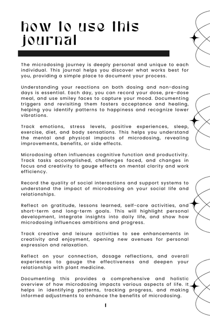 Mindful Microdosing Journal